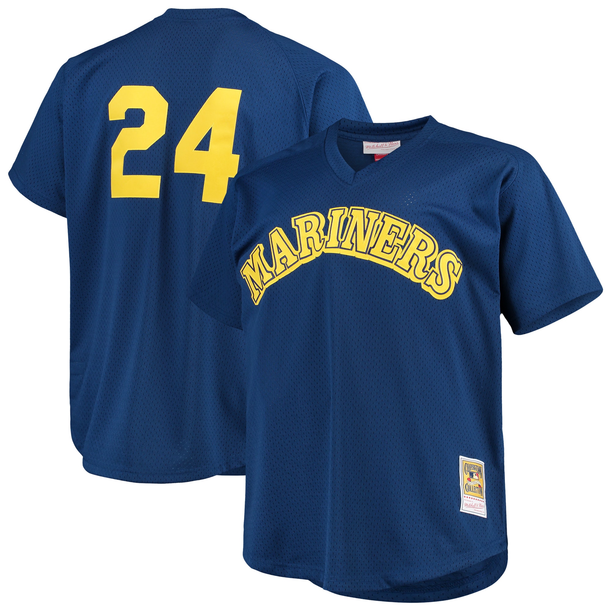 Ken Griffey Jr. Seattle Mariners Mitchell & Ness Big & Tall Cooperstown Collection Mesh Batting Practice Jersey – Royal