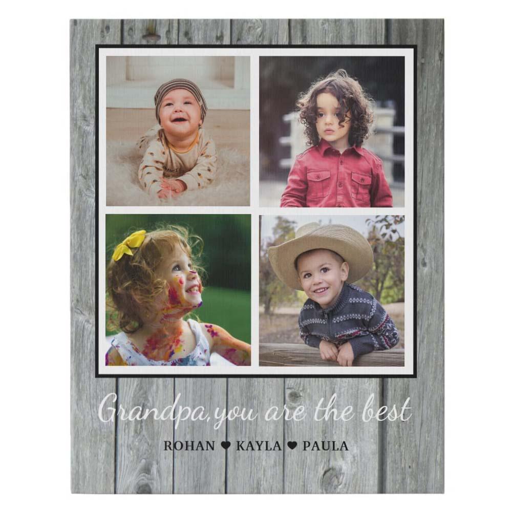 ViticStore™ Personalize Picture, Grandpa, You Are The Best – Christmas canvas for decor, gift for family, home decoration, christmas gift