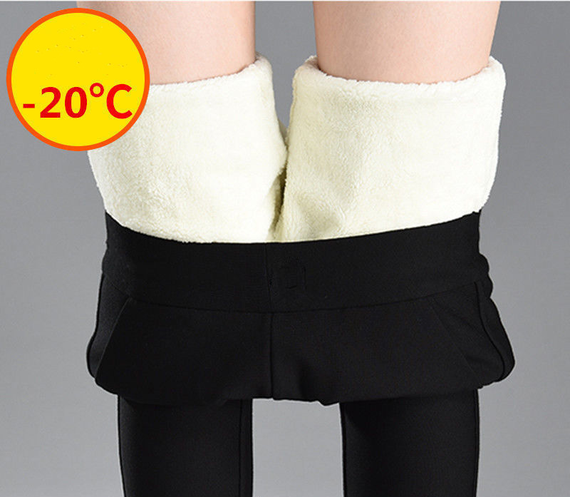 2022 Women Winter New Plush Thickening Button Patchwork Pockets Casual Leggings All-match High Waist Black Pencil Trousers alx