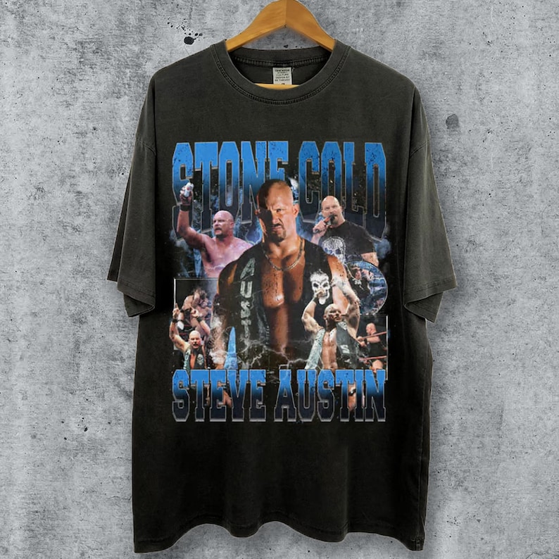 Vintage 90s Graphic Style Stone Cold T Shirt Stone Cold Shirt