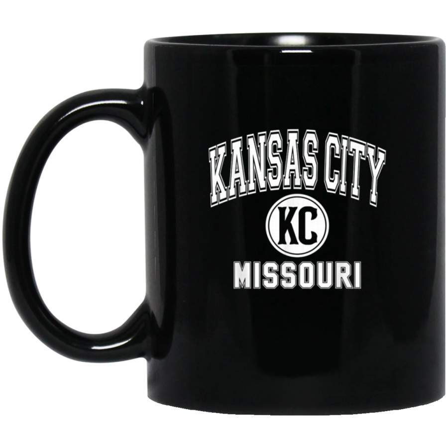 Kansas City KC Varsity Style Pink with White Print Mug