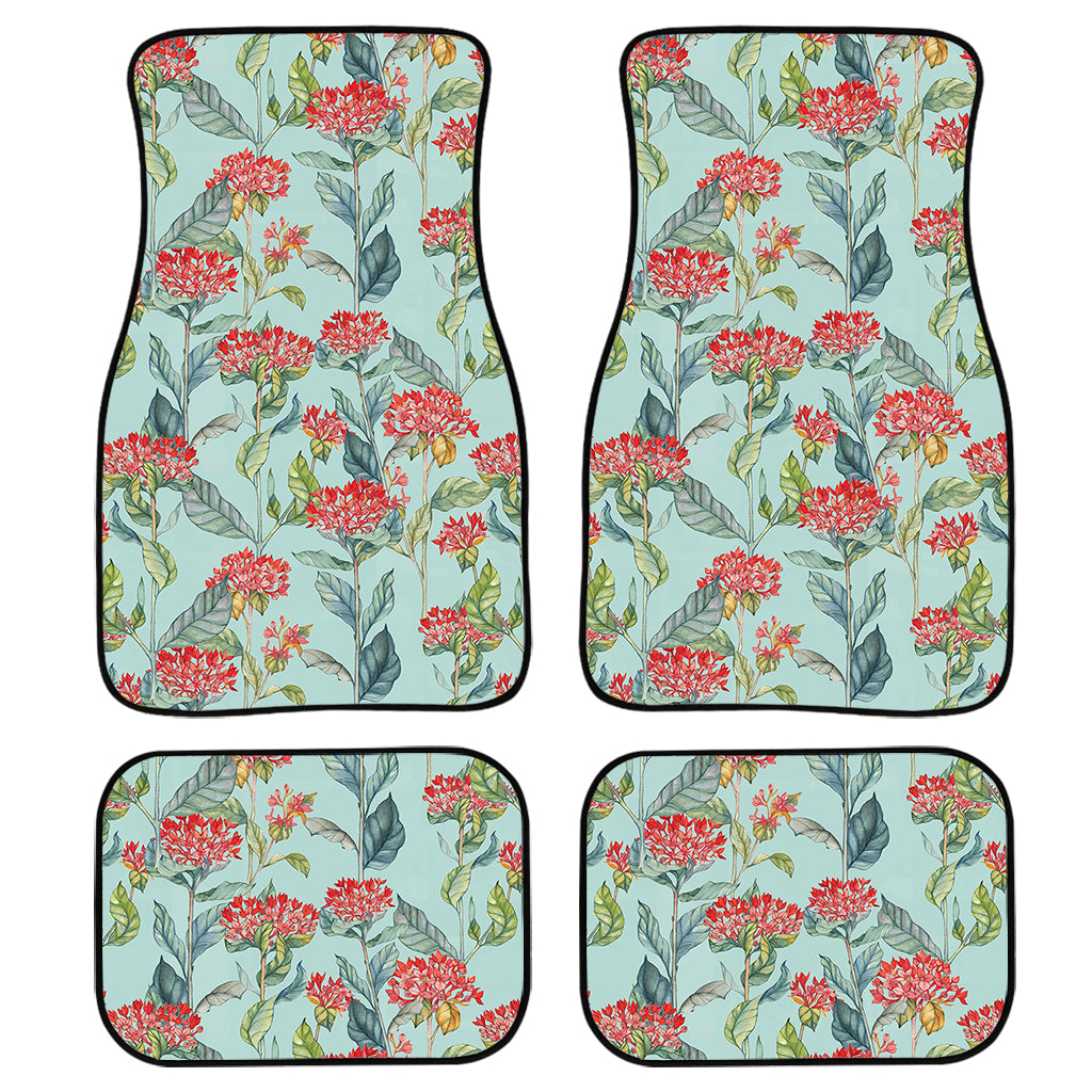 Bouvardia Pattern Print Front And Back Car Floor Mats, Front Car Mat