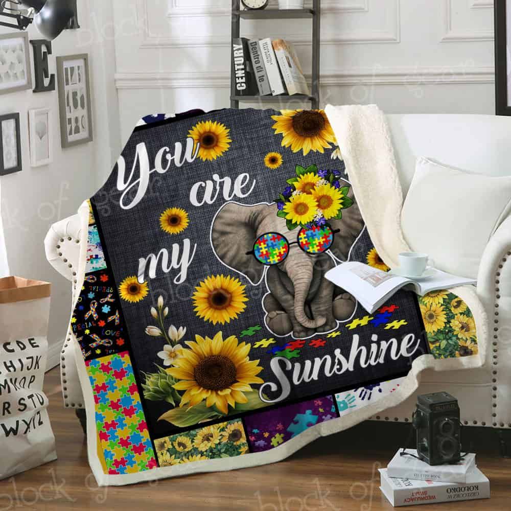 You Are My Sunshine, Elephant Sofa Blanket