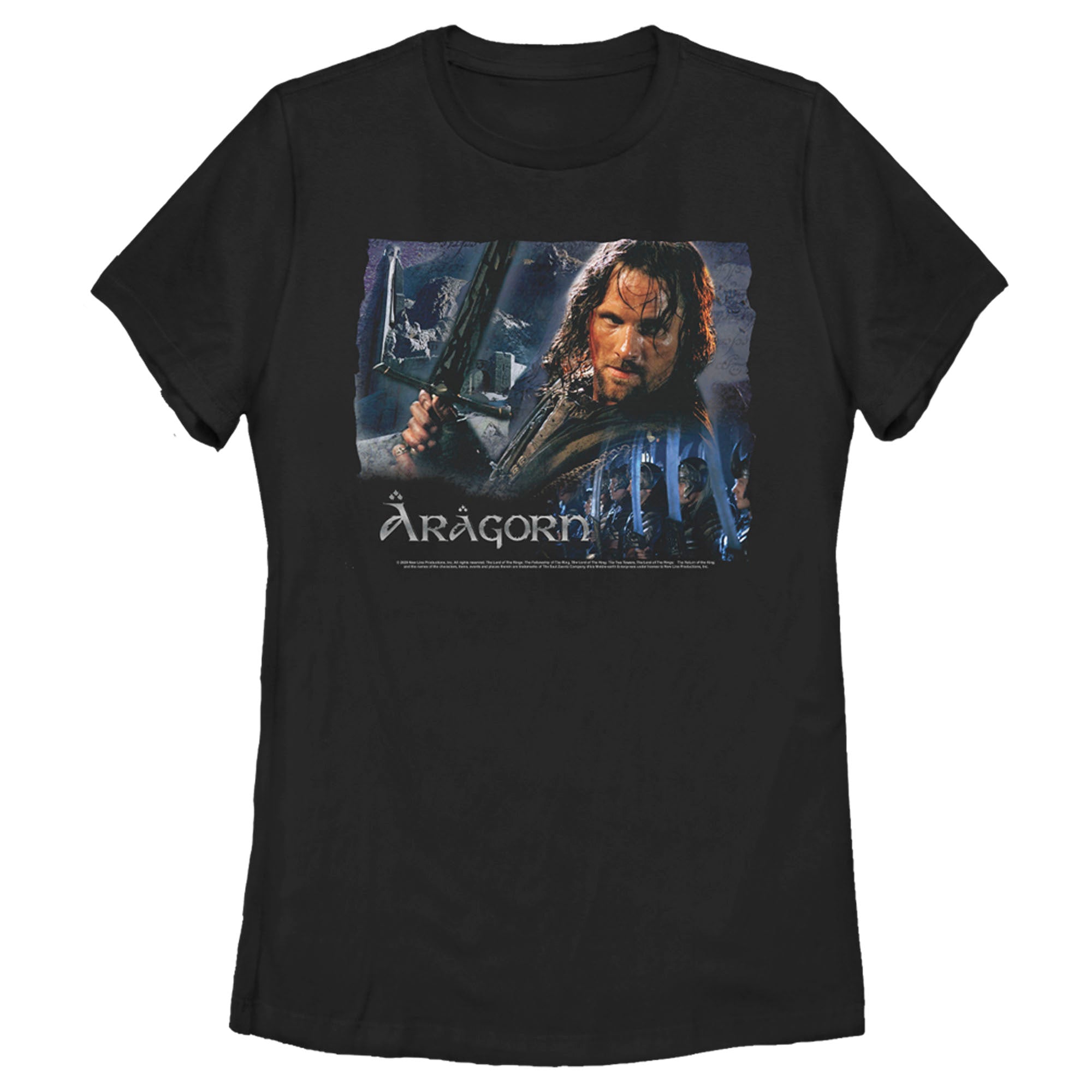 The Lord Of The Rings Women’S Two Towers Aragorn Ready For Battle  T-Shirt