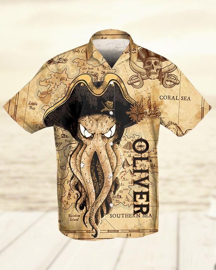 Octopus Pirate Tropical 2 Hawaii Beachshirt Ha33720