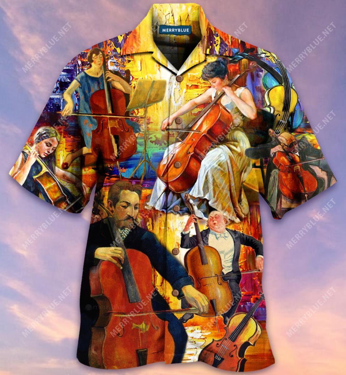 Where Words Fail Cello Speaks Aloha Hawaiian Shirt Colorful Short Sleeve Summer Beach Casual Shirt For Men And Women