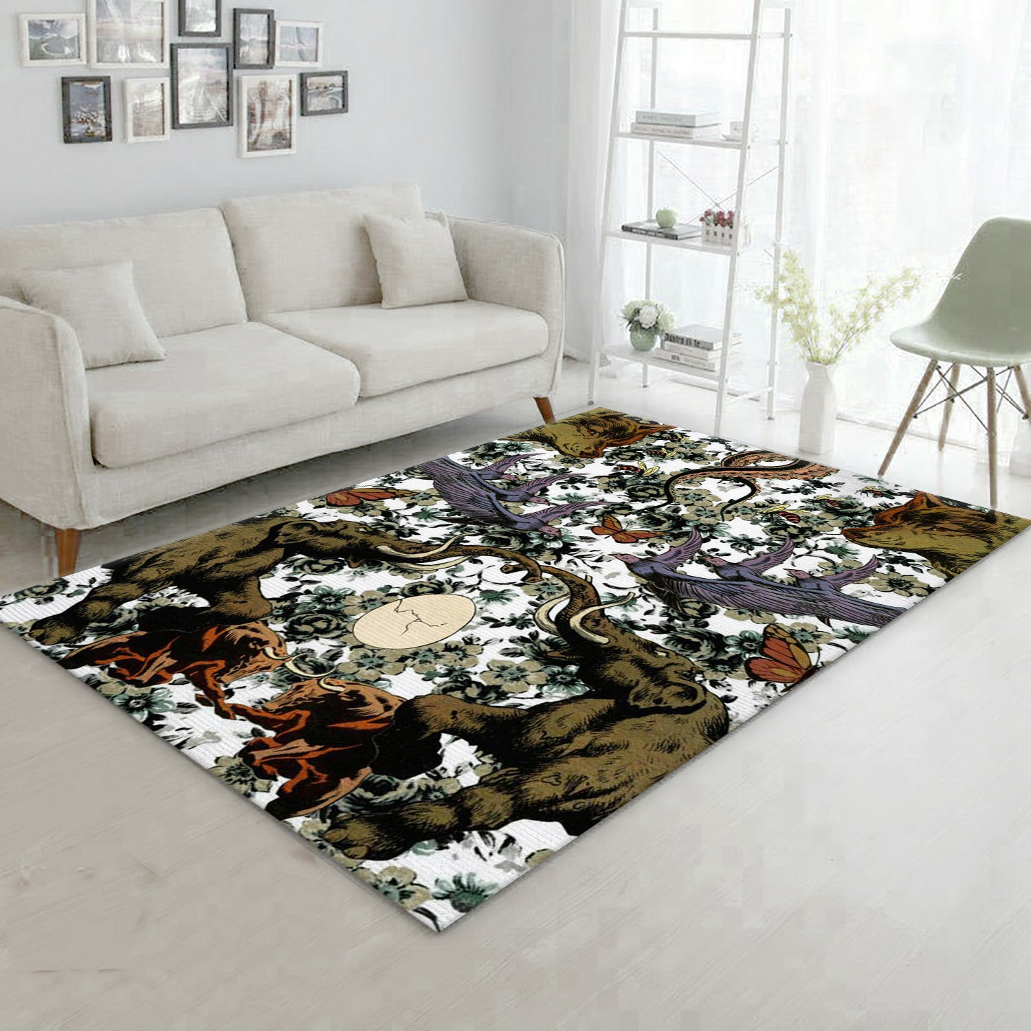 Animal Kingdom Area Rug For Christmas, Living Room And Bedroom Rug – Floor Decor