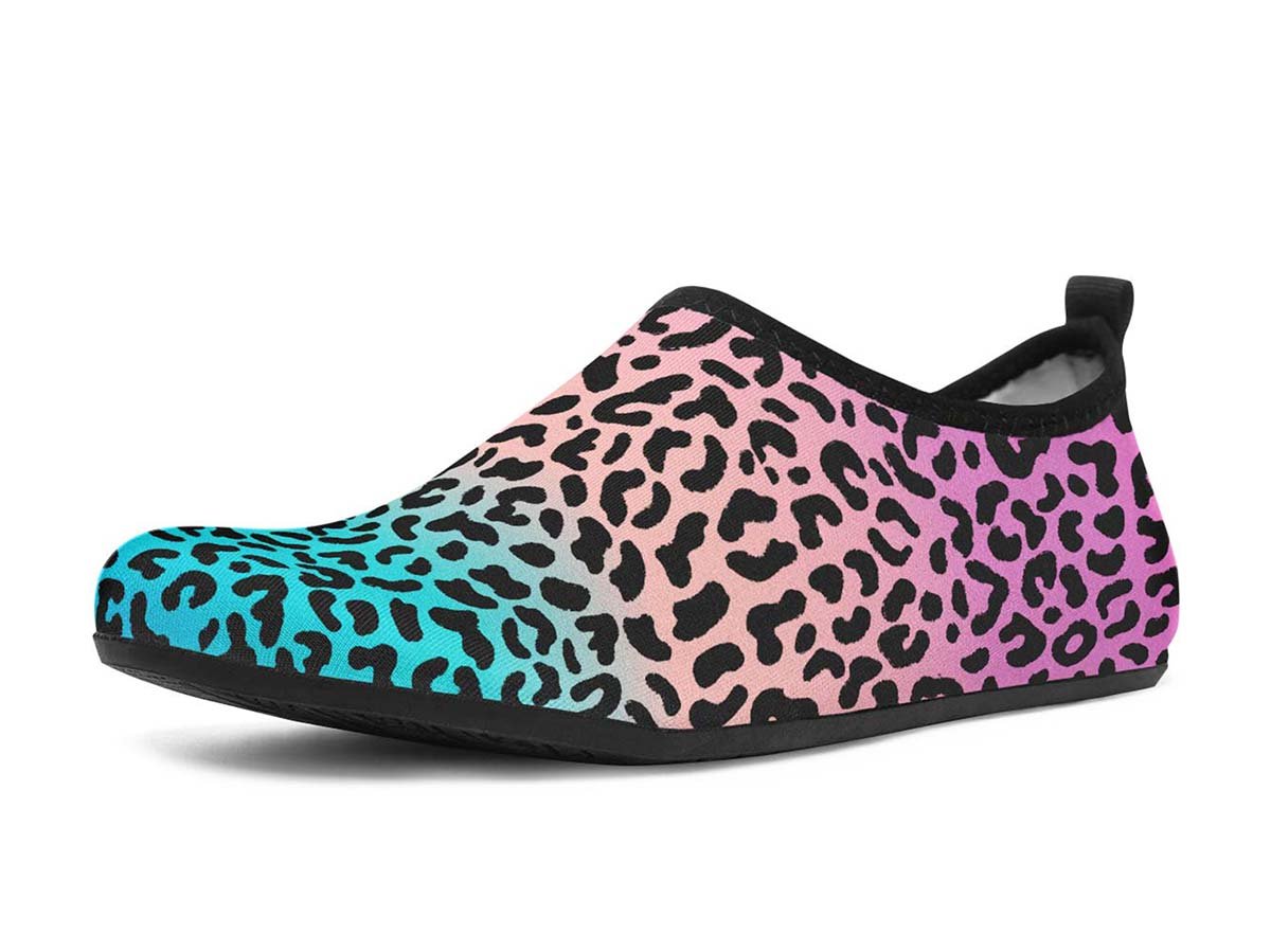 Gradient Leopard Pattern, Water Shoes, Beach Shoes, Swim Shoes, Men’S Shoes, Woman’S Shoes, Custom Printed, Abstractprint