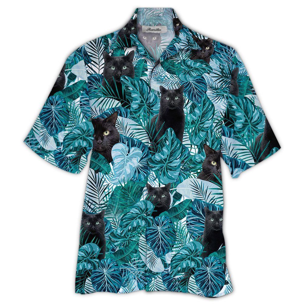 Black Cats Blue High Quality Unisex Hawaii Shirt For Men And Women Ha71111