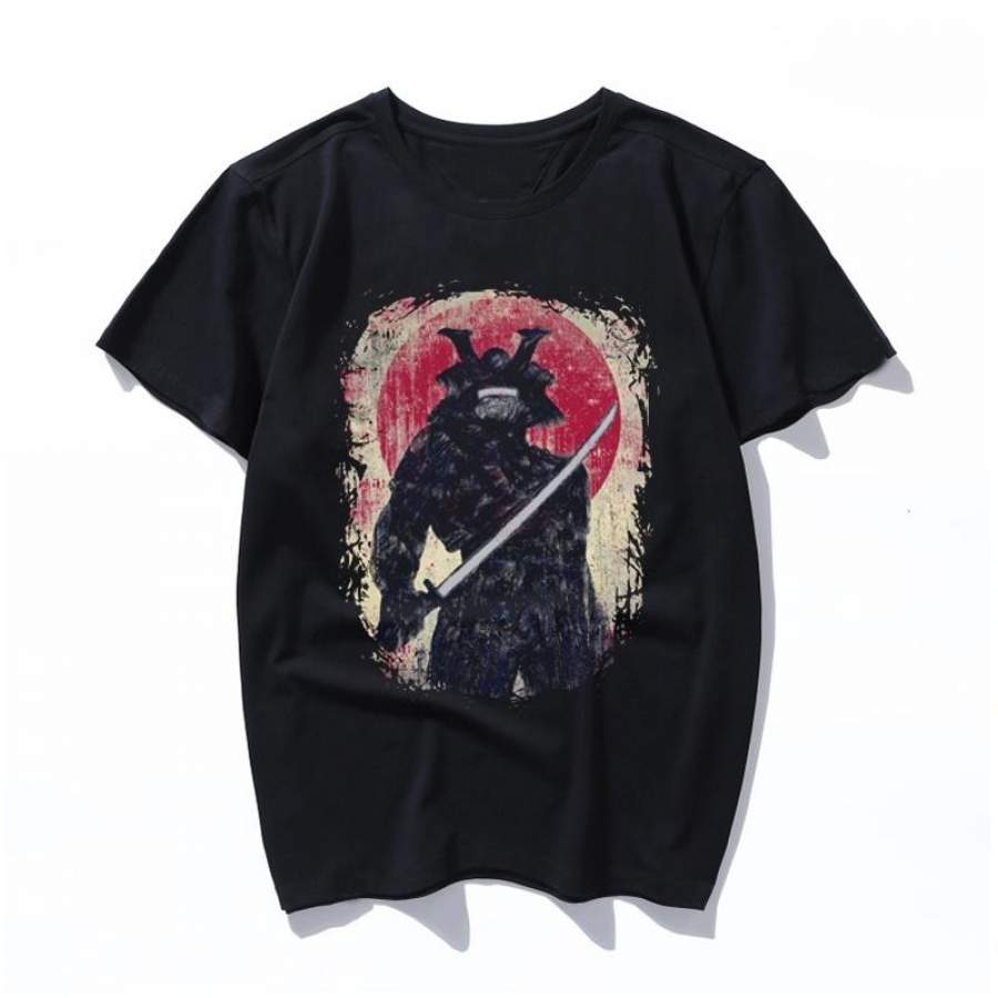 samurai print art women men T-shirt female harajuku ulzzang tees fun T-shirts aesthetic Casual femme tops