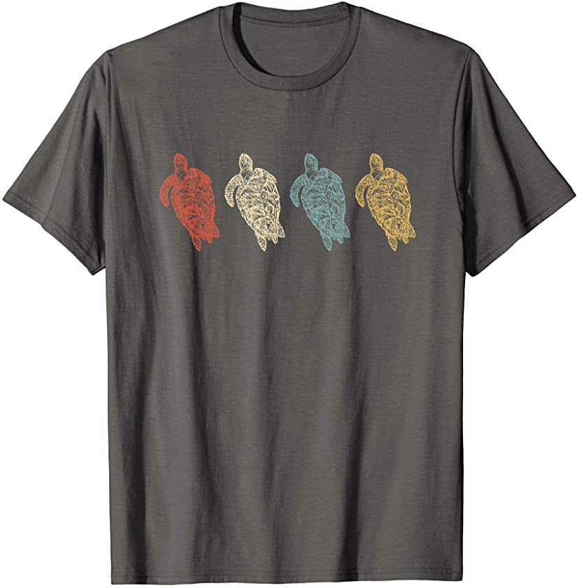 Vintage Sea Turtles Animal Environmental Gift T-Shirt