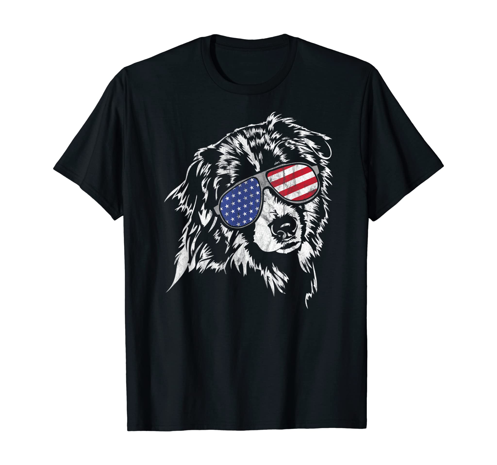 Funny Proud Aussie America Flag Tee Dog Gift