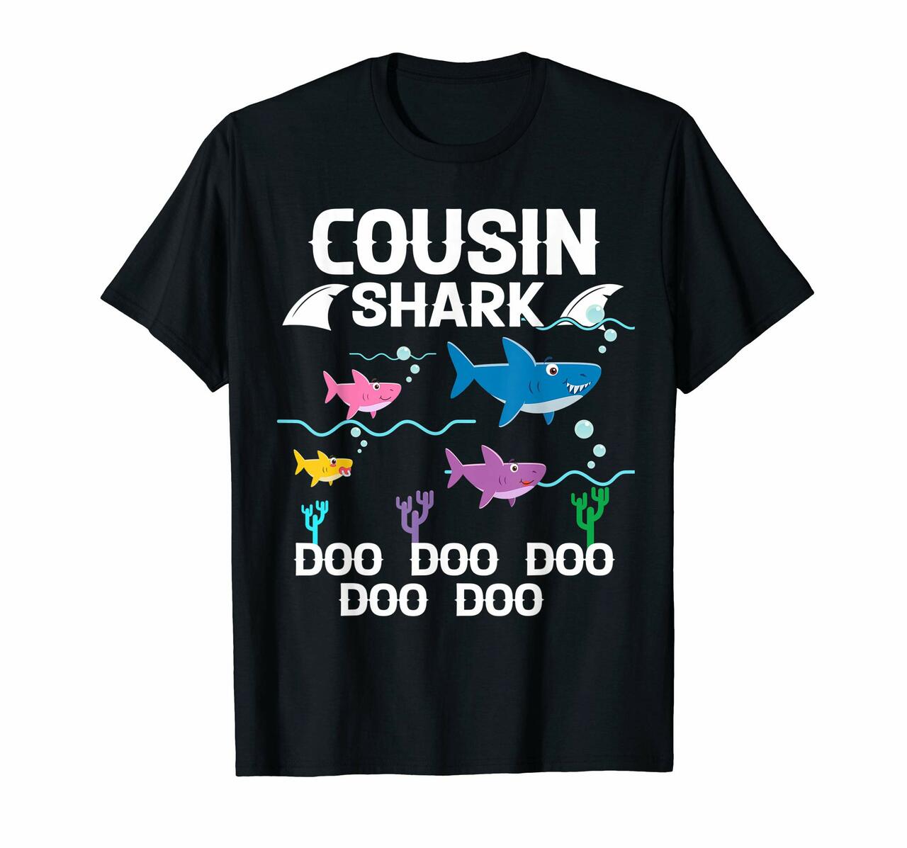 Cousin Shark Doo Doo Funny Baby Mommy Kids Shirt