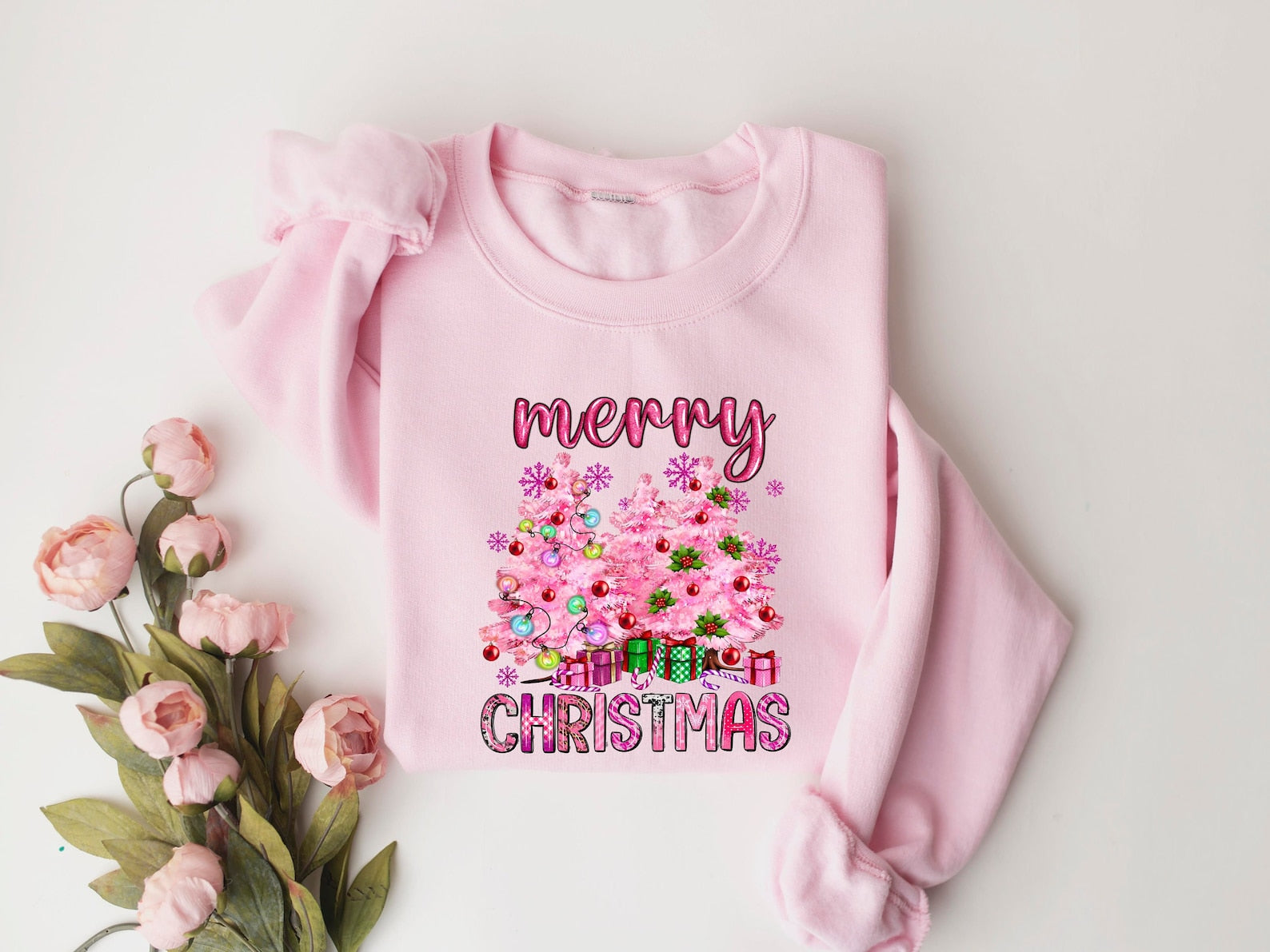 Merry Christmas Sweatshirt 2D Crewneck Sweatshirt All Over Print Sweatshirt For Women Sweatshirt For Men Sws5007