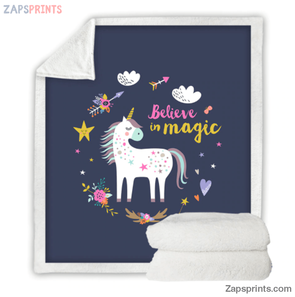 Unicorn Believe In Magic V3 Blanket Jpg