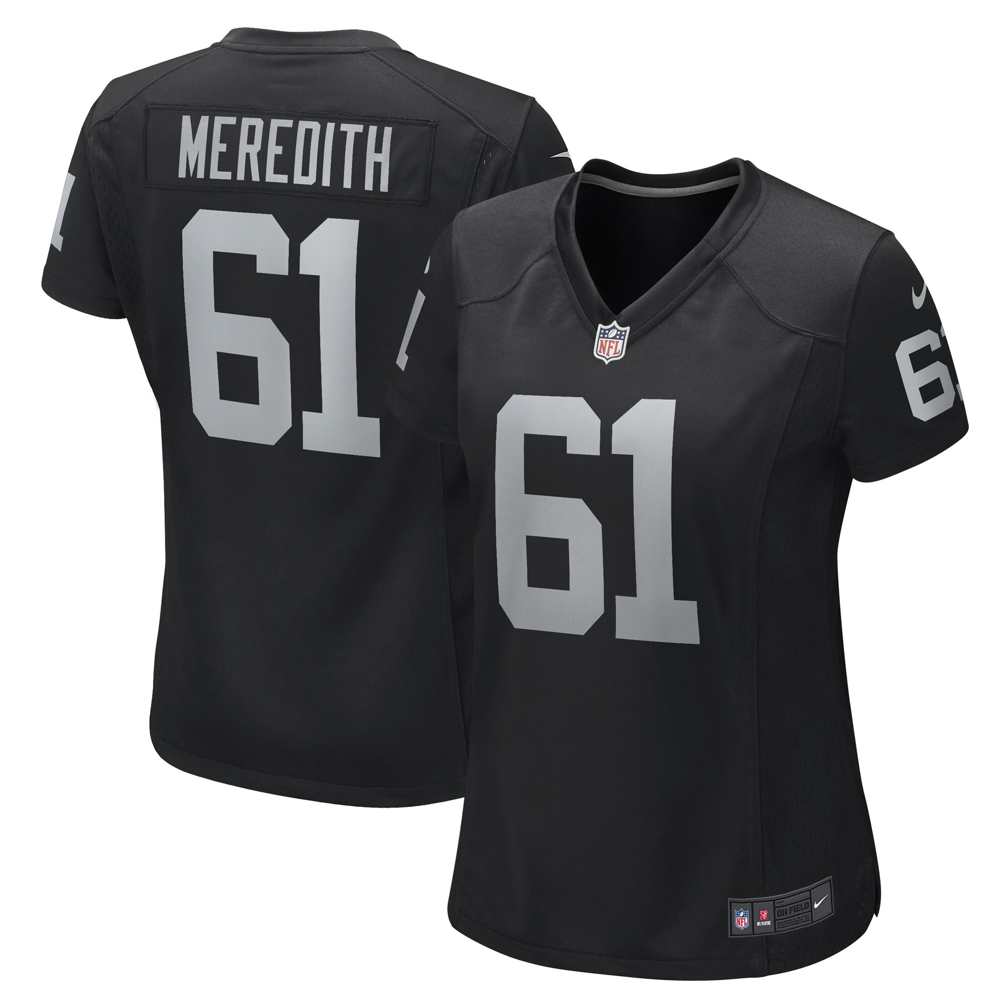 Women’s Las Vegas Raiders Jordan Meredith Black Game Player Jersey