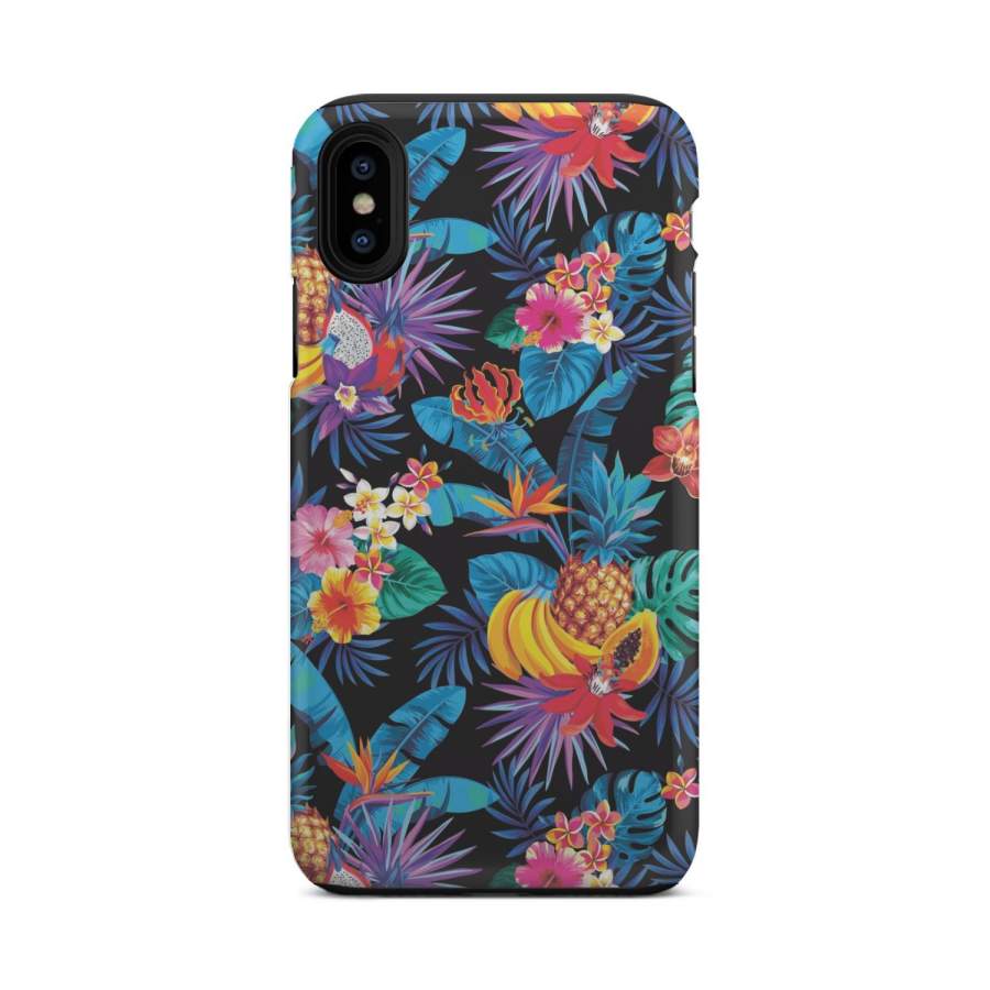 Turquoise Hawaii Fruits Pattern Print Tough Phone Case Ha82317