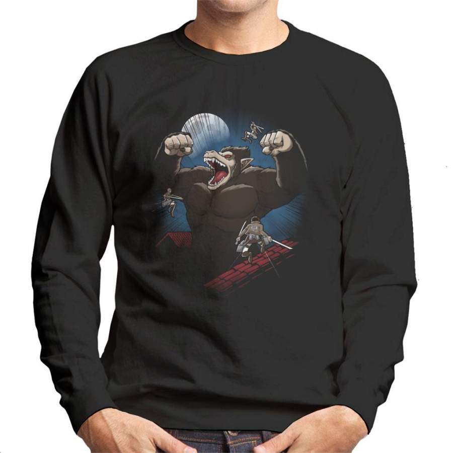 Attack On Titan Oozaru Dragon Ball Z Mix Men’s Sweatshirt