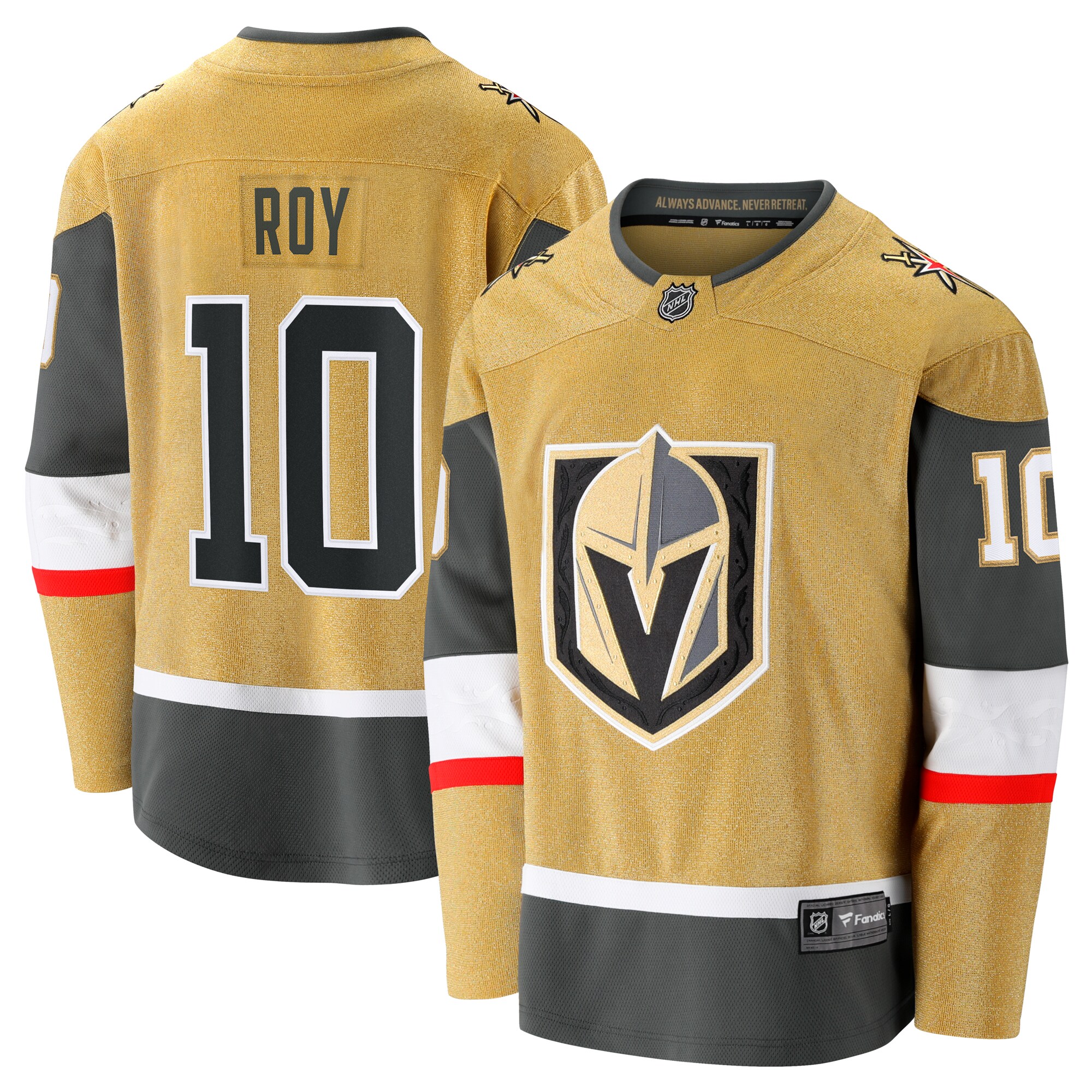 Nicolas Roy Vegas Golden Knights Branded Home Breakaway Jersey – Gold