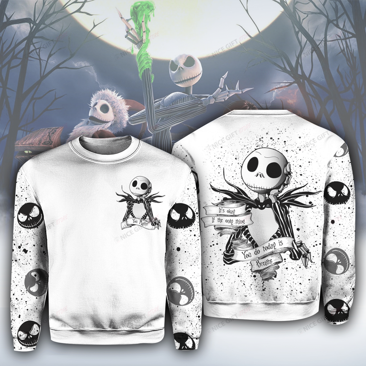 It’S Okay If The Only Thing You Do Today Is Breathe Crewneck Sweatshirt 3Cs-V2Y6