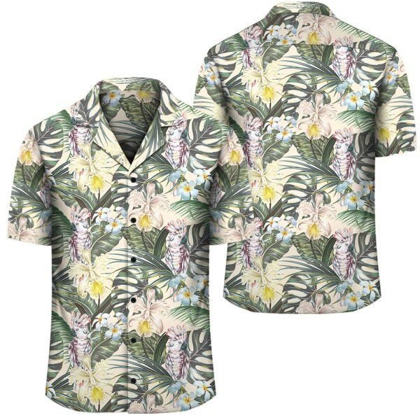 Tropical Jungle Parrots And Flamingos Hawaiian Shirt 2