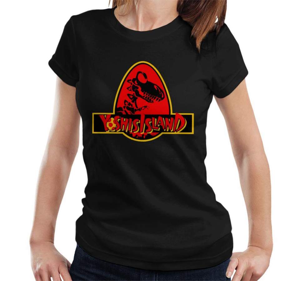 Super Mario Yoshis Island Jurassic Park Mix Women’s T-Shirt