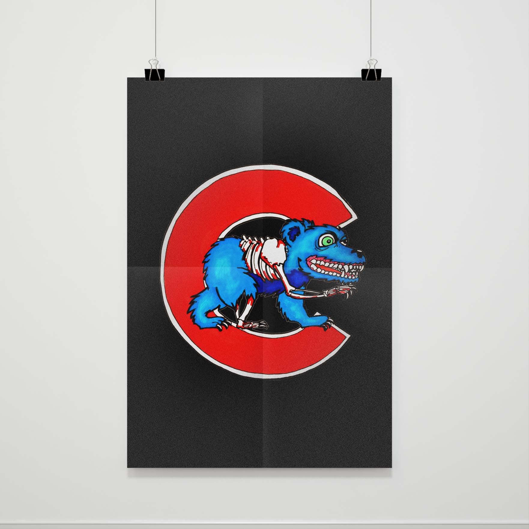 Chicago Cubs Rabbit Poster