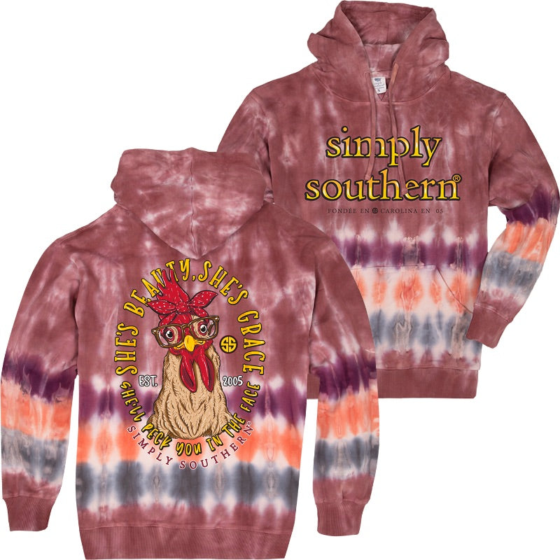 Simply Southern She’S Grace Tiedye Pullover Hoodie T-Shirt