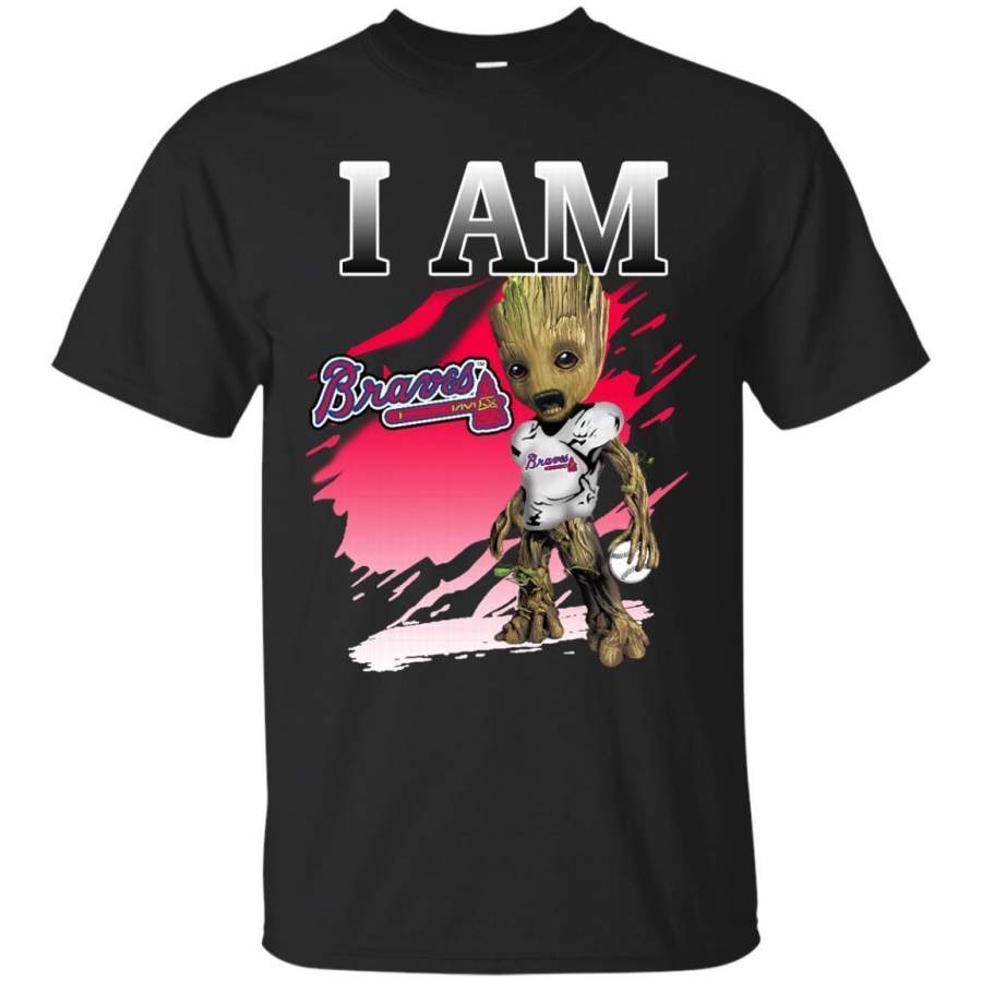 AGR Atlanta Braves Groot I Am T shirts Guardians Of The Galaxy Hoodies Sweatshirts