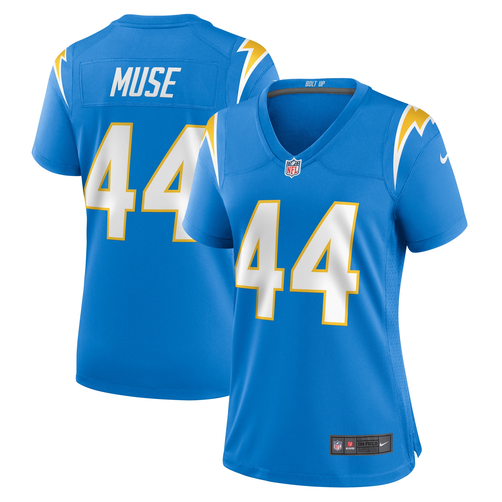 Women’s Los Angeles Chargers Tanner Muse  Powder Blue Team Game Jersey