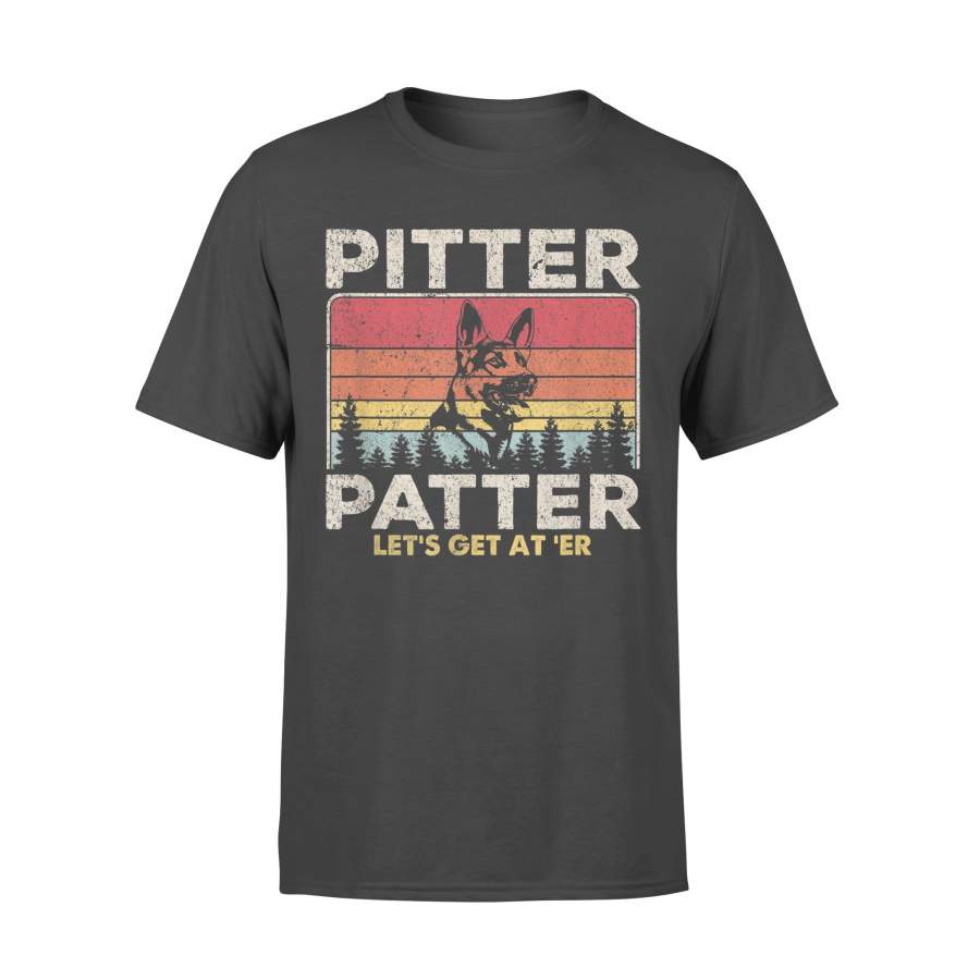 Pitter TShirt Patter German Shepherd Dog Funny Vintage Retro T-Shirt – Standard T-shirt