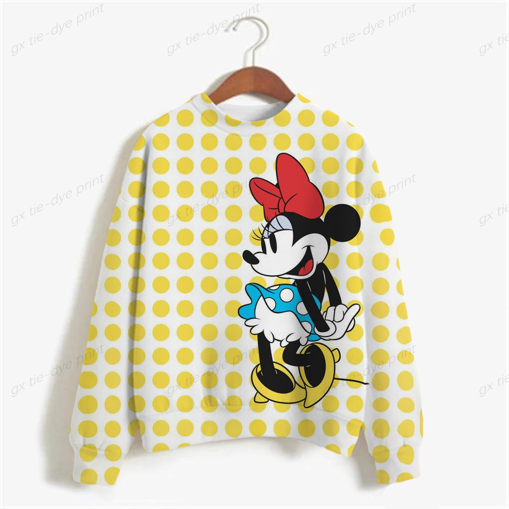 Autumn new Disney Mickey Mouse Print hooded sweater street ladies trend loose all match casual thin hoodie men hooded sweater alx