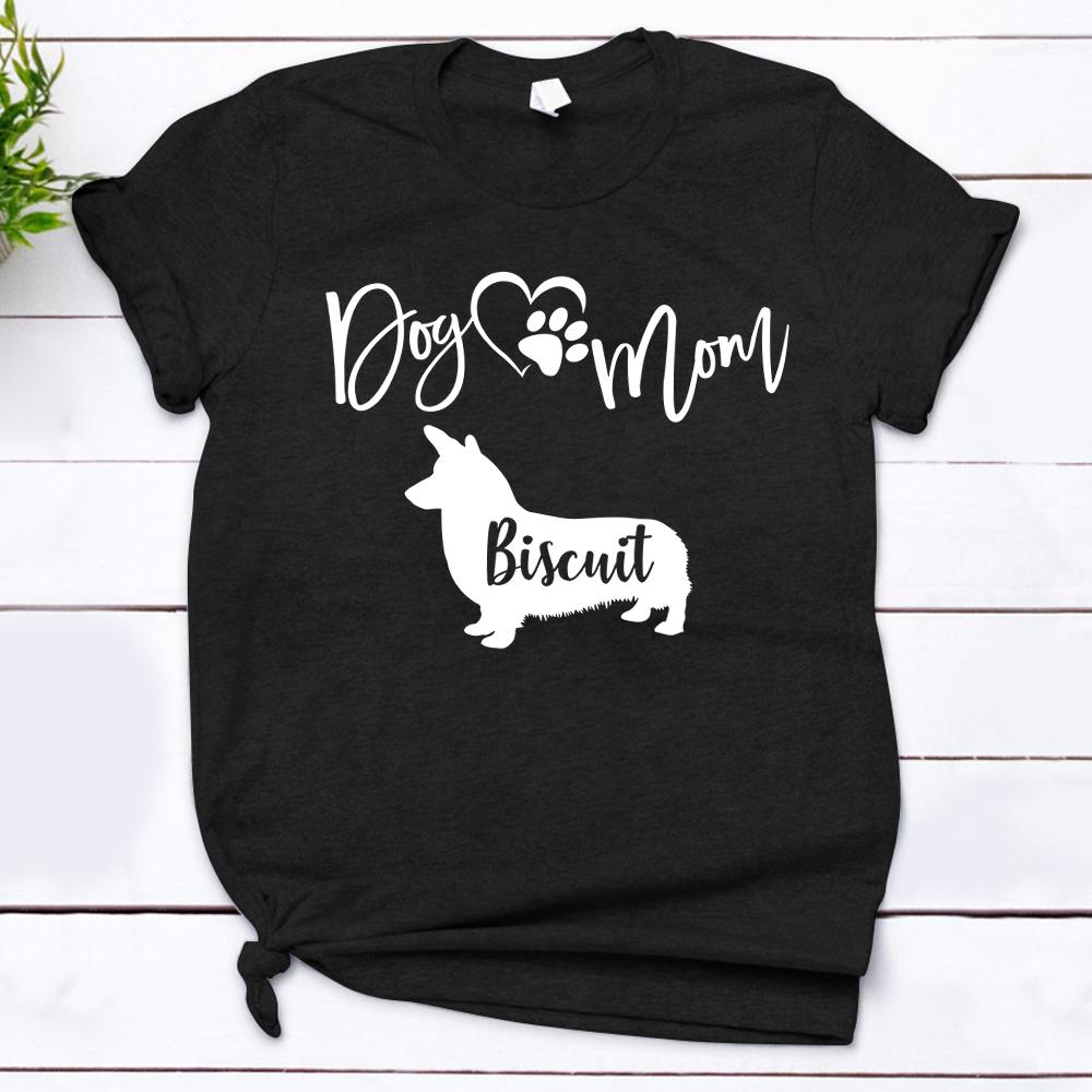 Personalized Dog Mom Shirts, Customized Corgi Name(s), Gift for Dog Mom, Loves Dogs, M0402, LIHD