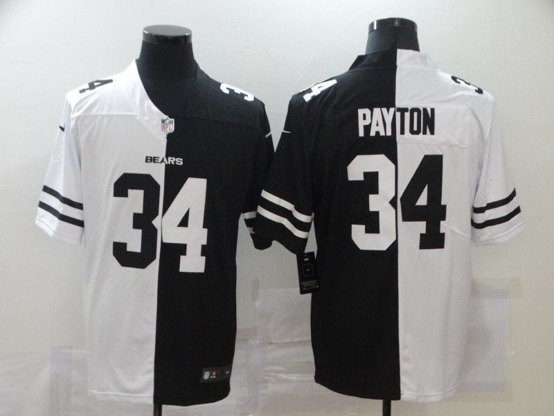 Chicago Bears Walter Payton #34 NFL 2020 Black And White Jersey