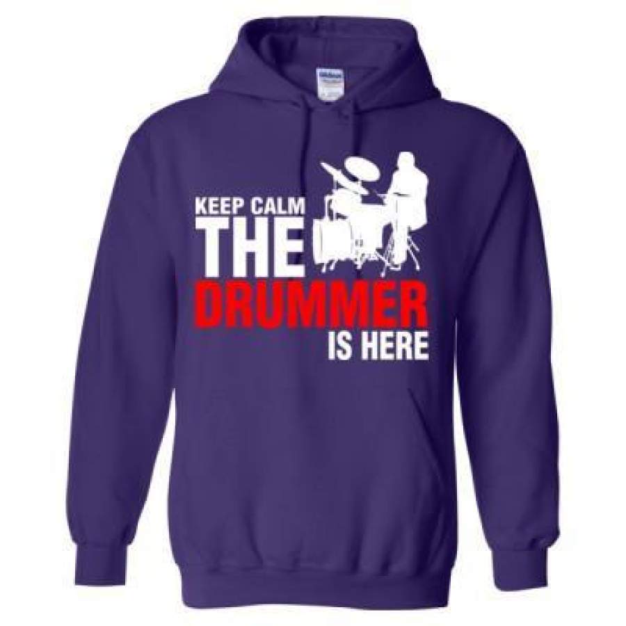 AGR Keep Calm The Drummer Is Here – Heavy Blend™ Hooded Sweatshirt