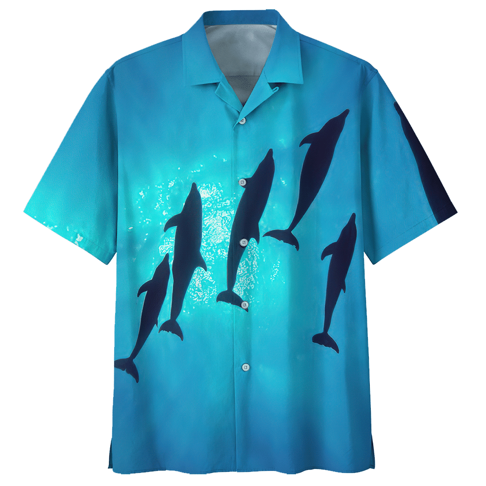 Dolphin Blue High Quality Unisex Hawaii Shirt For Men And Women Ha78998