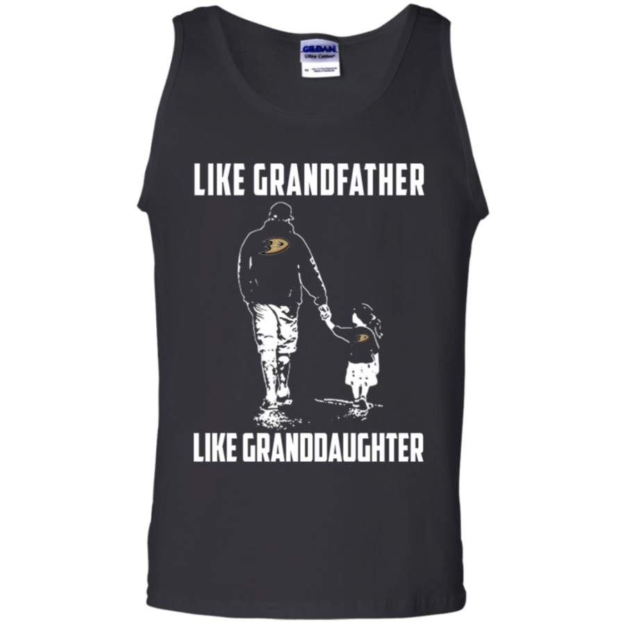 Trending Anaheim Ducks Like GrandFather Like GrandDaughter t shirt Cotton Tank Top