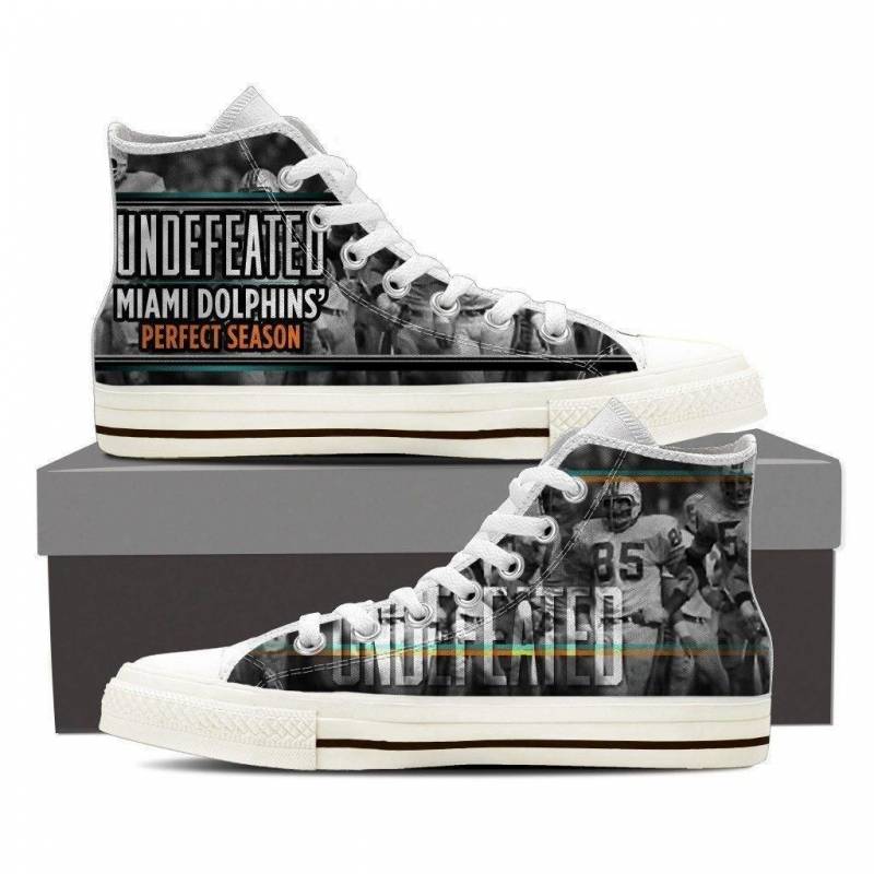 Undefeated Miami Dolphins Perfect Season Mens High Top Sneakers