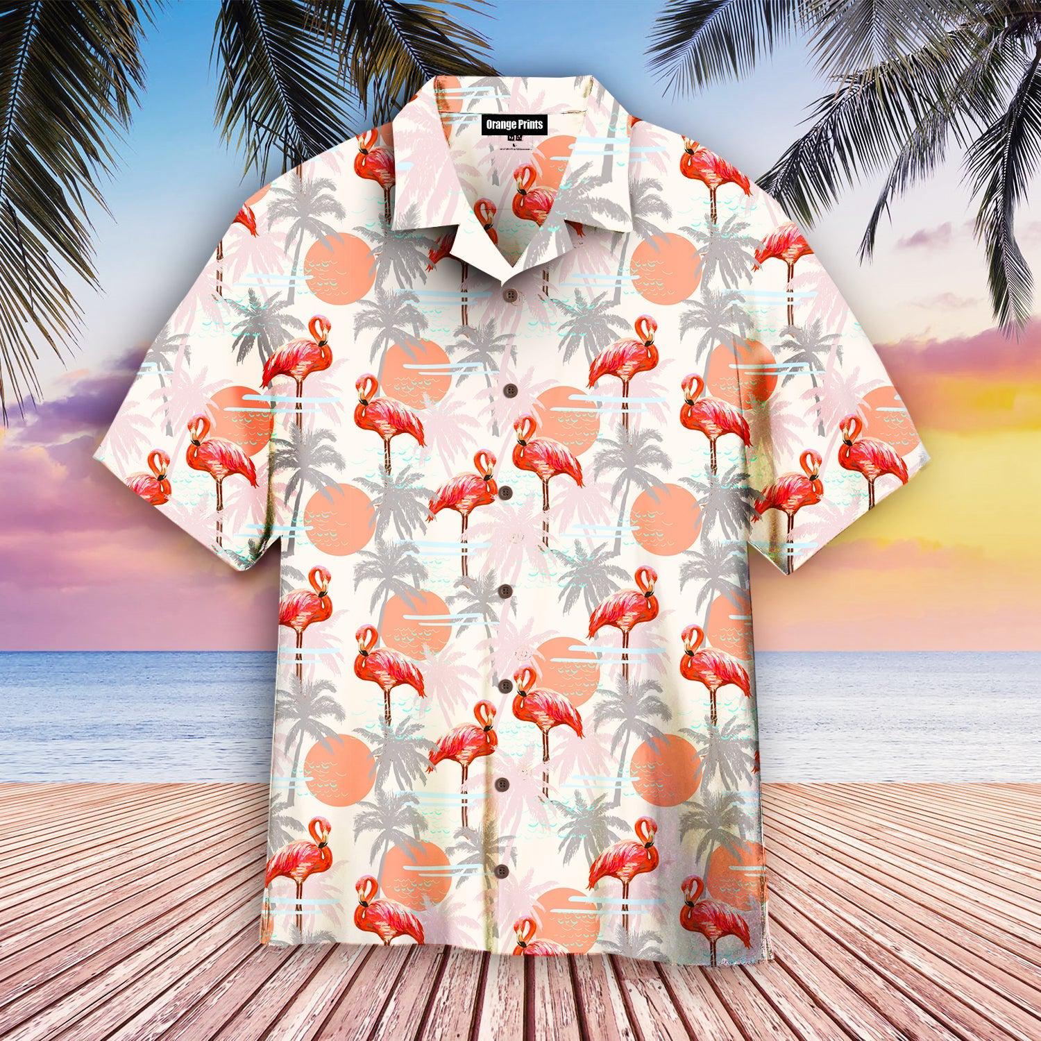 Flamingo Floral Summer Hawaii Shirt For Men Women Ha18440