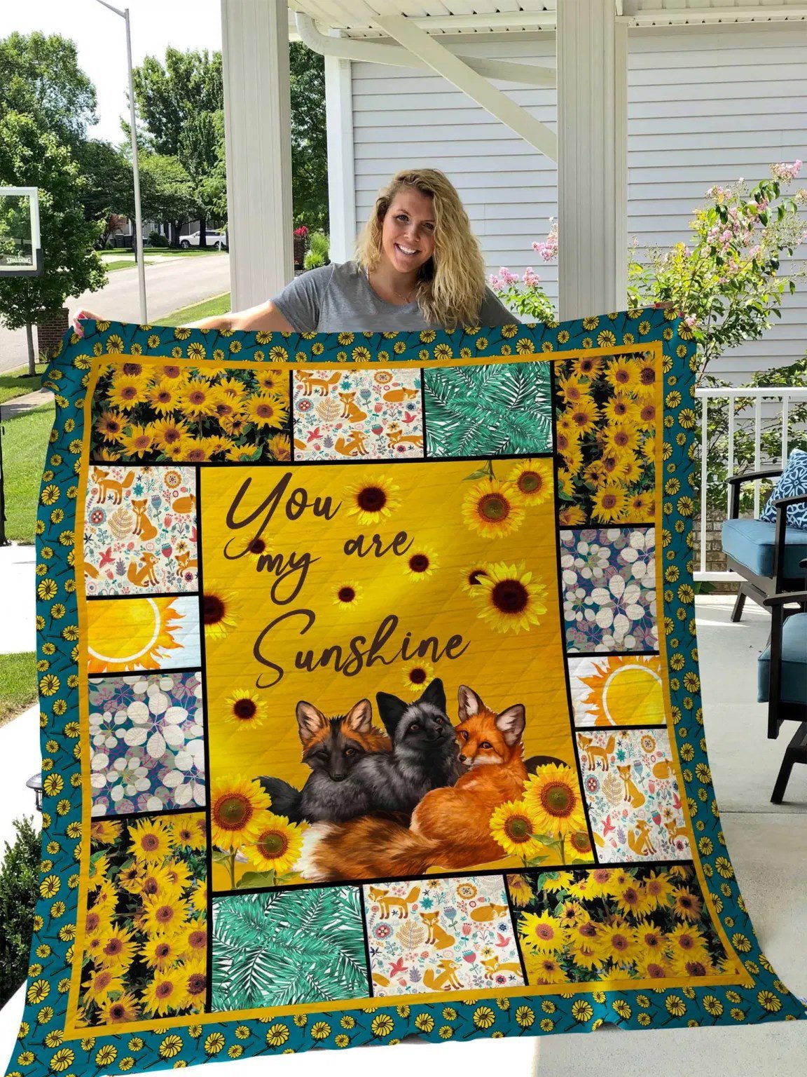 You Are My Sunshine Fox Blanket