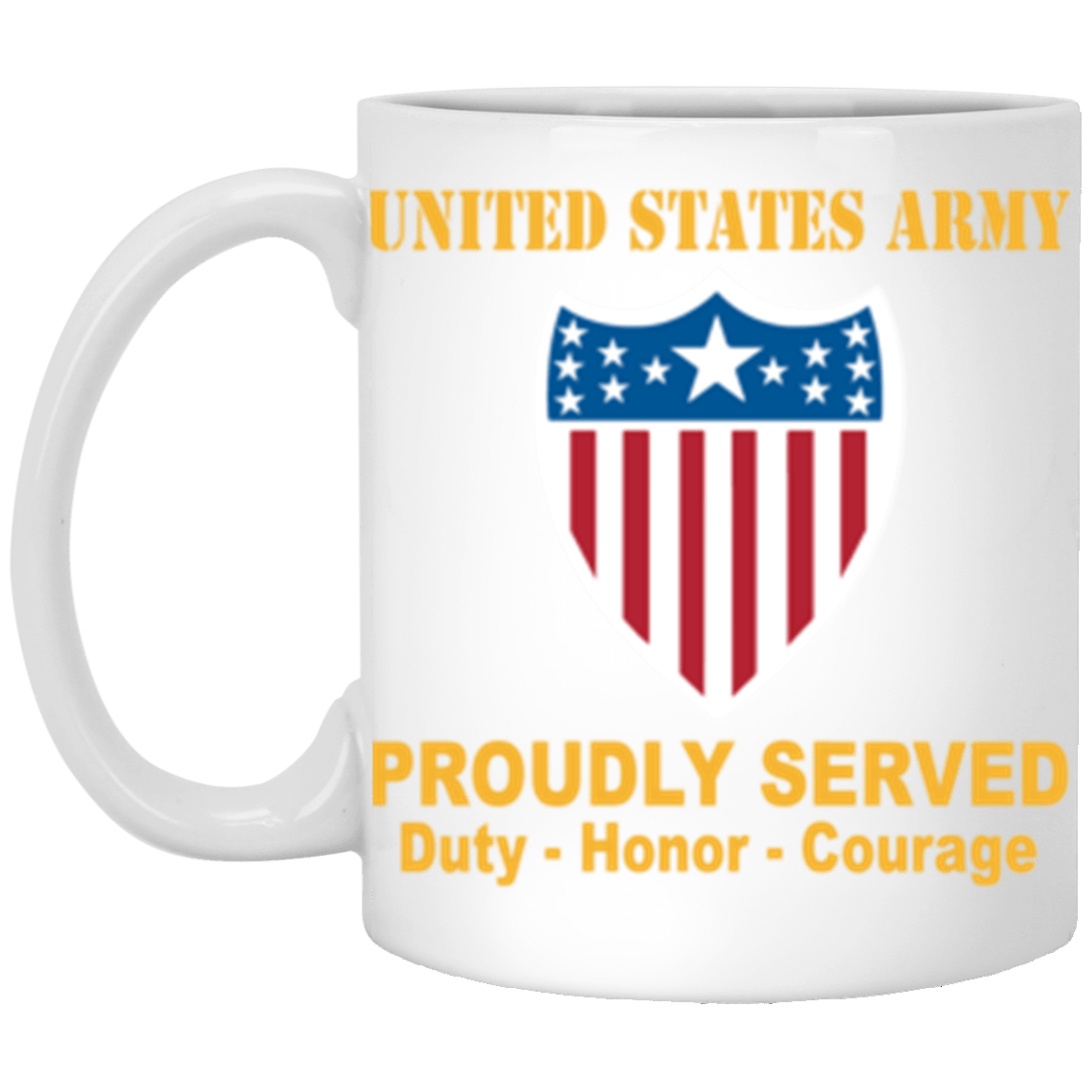 US Army Adjutant General Corps Proudly Served Core Values 11 oz. White Mug