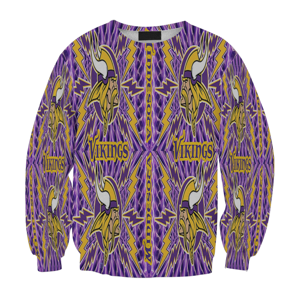 Minnesota Vikings Emblem V7 Gift For Fan 3D Full Printing Sweatshirt