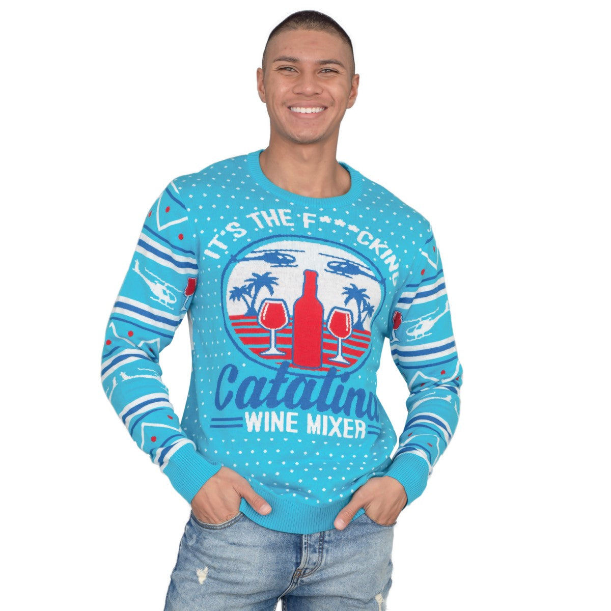 Step Brothers Catalina Wines Ugly Christmas Sweater