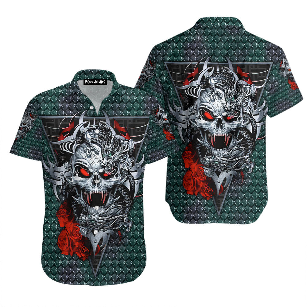 King Of Dragon Skull Aloha Hawaii Shirts For Men Women Ha110647