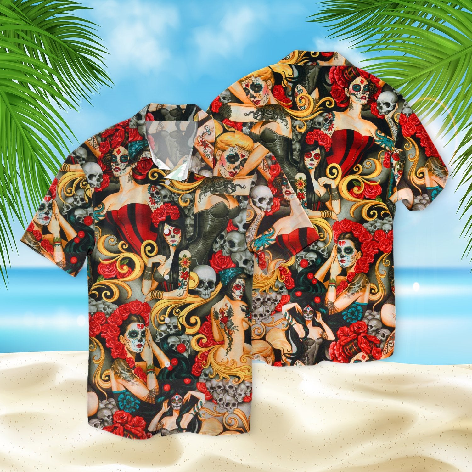 Skull Girls Hawaii Shirt Ha107159