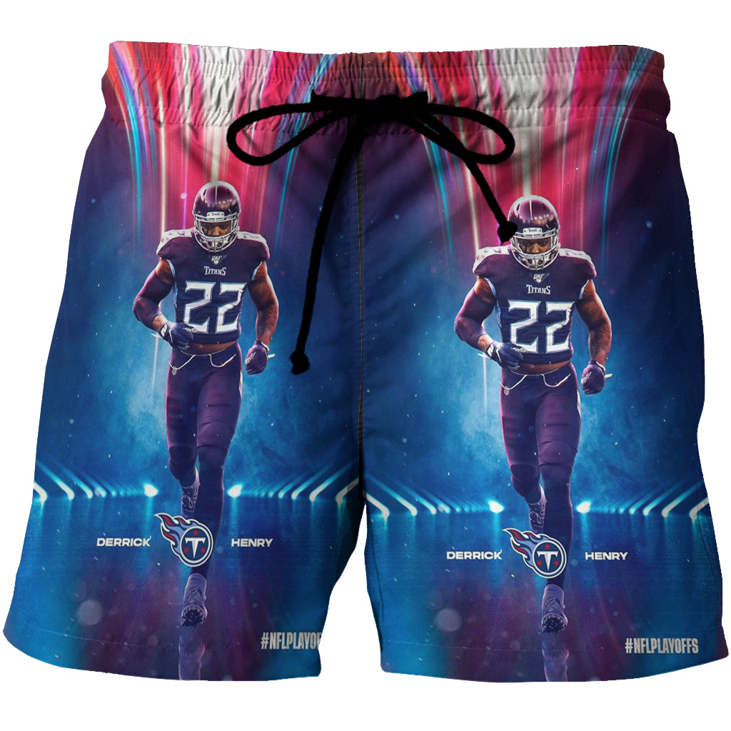 Tennessee Titans Derrick Henry3 3D All Over Print Summer Beach Hawaiian Short