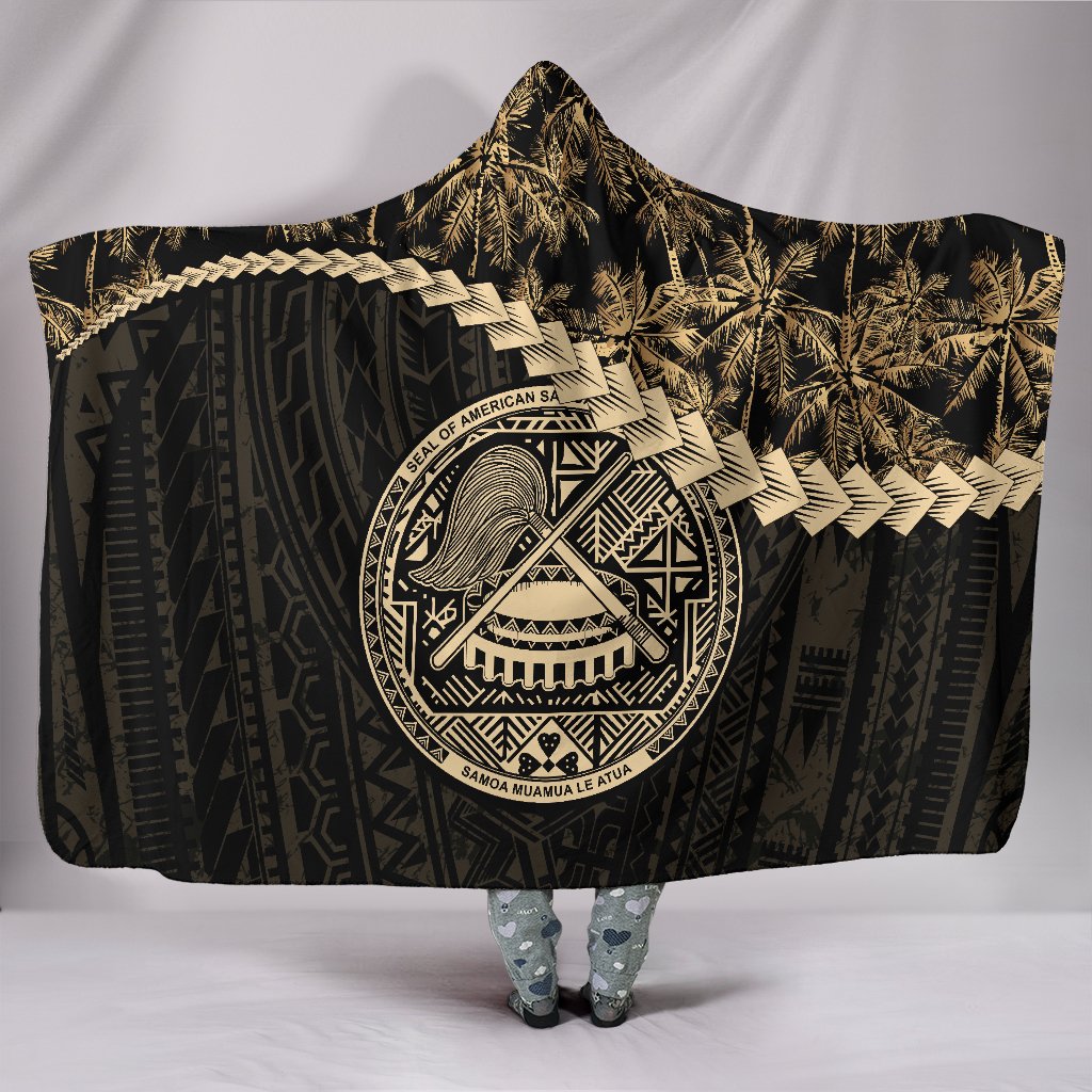 American Samoa Hooded Blanket Golden Coconut A02