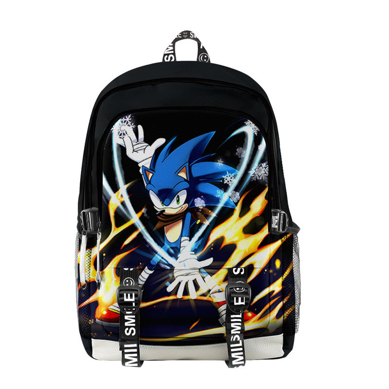 Unisex Casual Stylish 3D Sonic The Hedgehog School Book Bag Printing Backpacks For Boys Girls