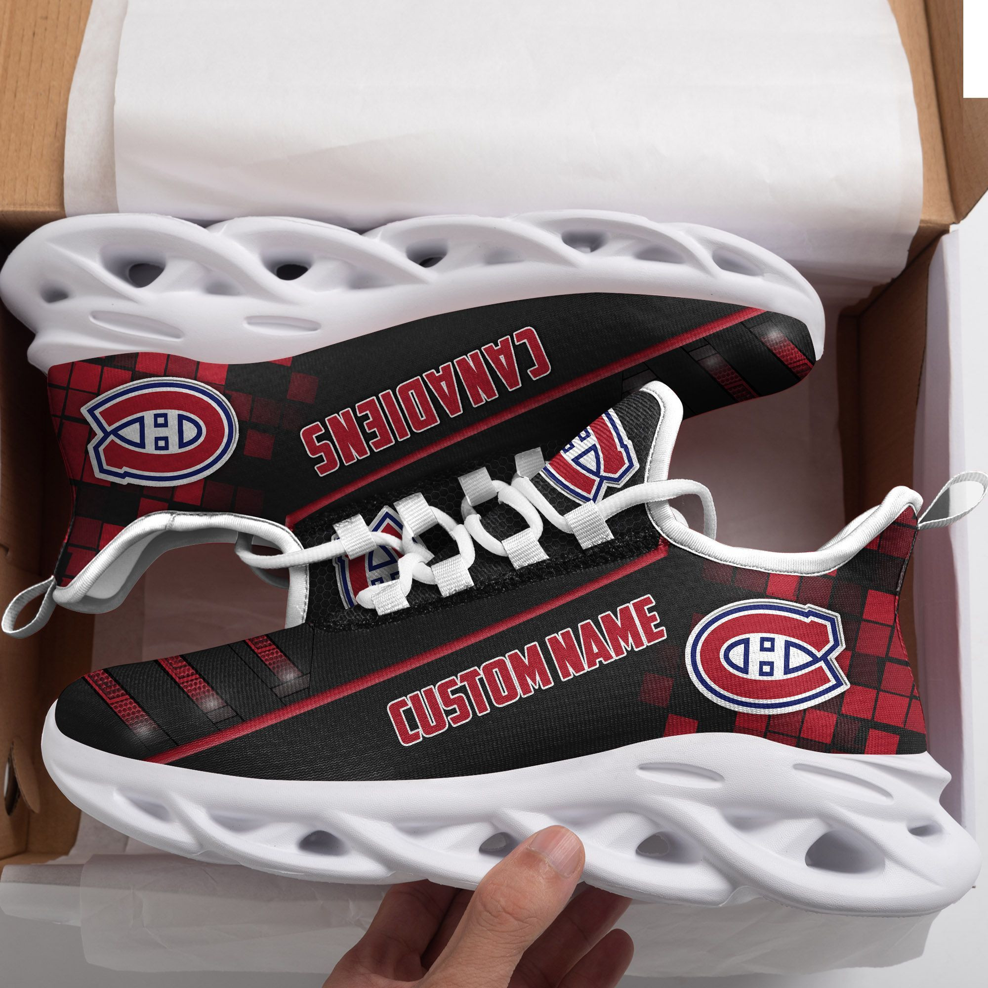 Montreal Canadiens Custom Name  Max Soul Sneaker Shoes For Fan