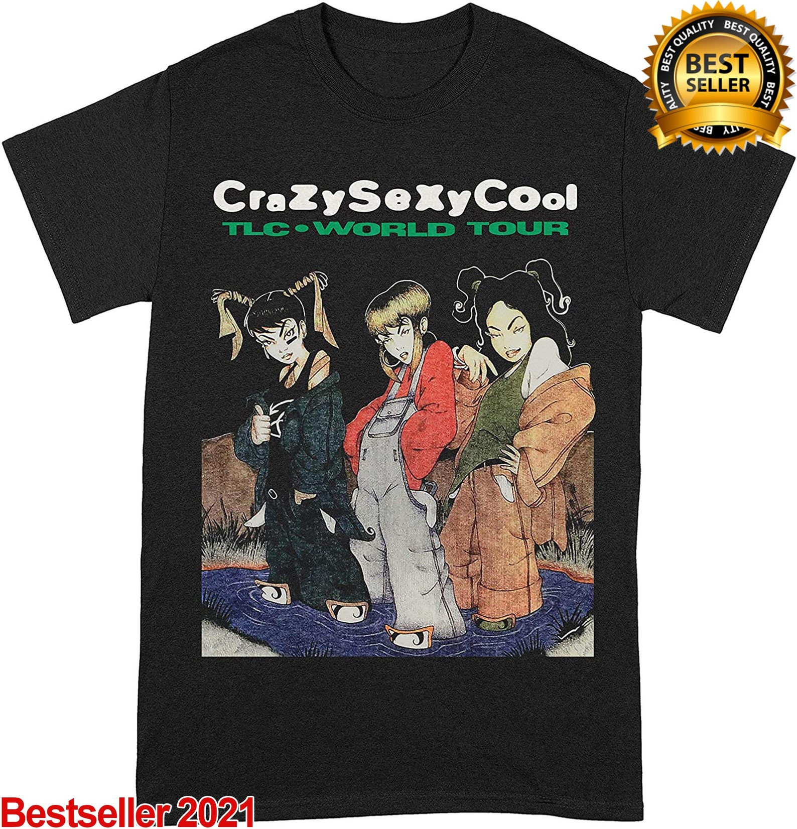 Vintage Tlc Crazy Sexy Cool World Tour Shirt Hip Hop Band Shirt Unisex T Shirt Shirt For Man Woman Fan Gift